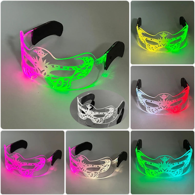 Cool Luminous Colorful LED Light Up Glasses Glowing Neon Light Flashing Party Glasses For Nightclub DJ Dance Party Decor