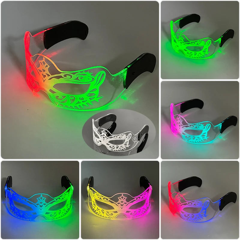 Cool Luminous Colorful LED Light Up Glasses Glowing Neon Light Flashing Party Glasses For Nightclub DJ Dance Party Decor