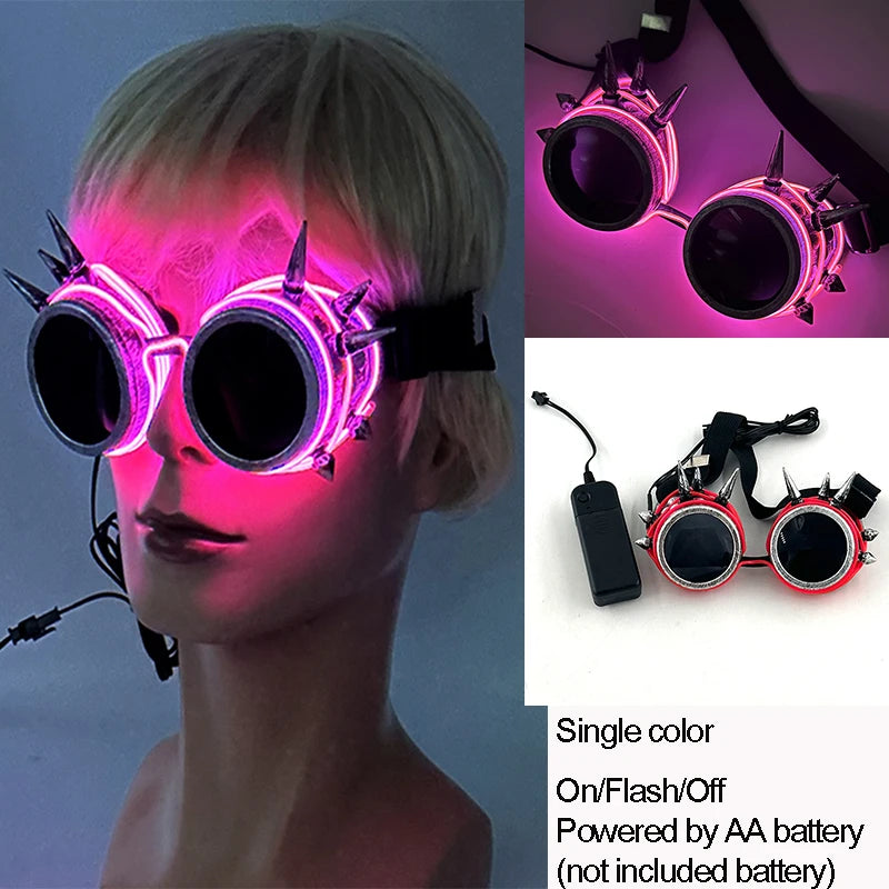 Cool Luminous Colorful LED Light Up Glasses Glowing Neon Light Flashing Party Glasses For Nightclub DJ Dance Party Decor