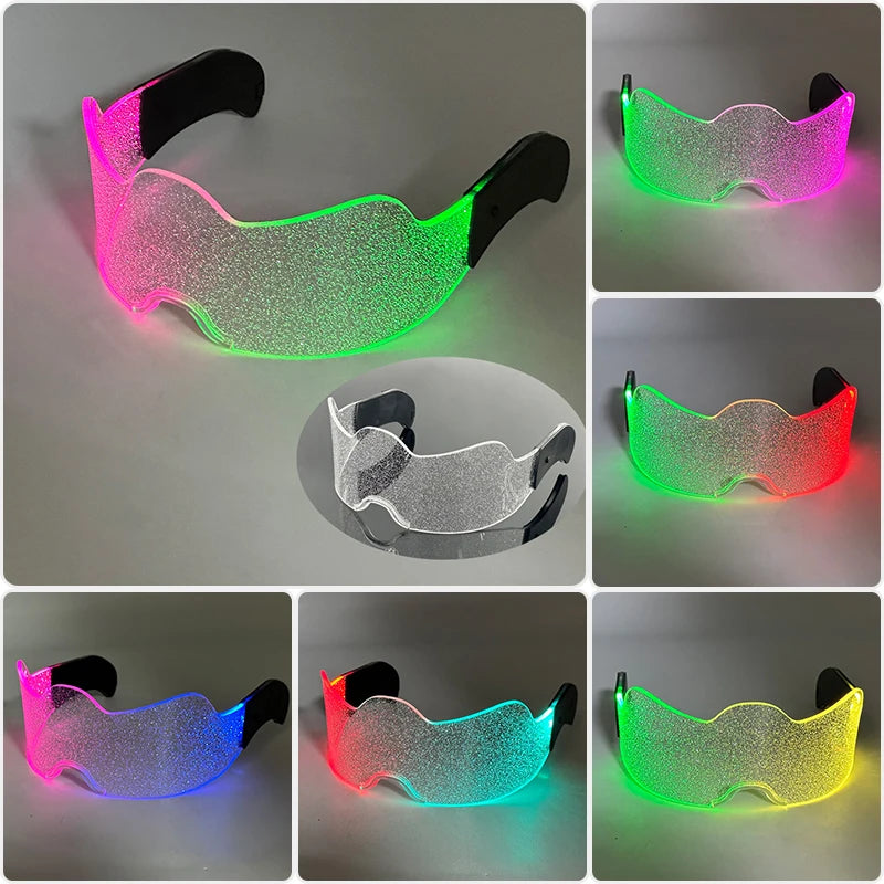 Cool Luminous Colorful LED Light Up Glasses Glowing Neon Light Flashing Party Glasses For Nightclub DJ Dance Party Decor